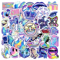 1050 pcs holographic dazzling laser graffiti stickers decoration computer mobile phone wall table chair thin waterproof sticker