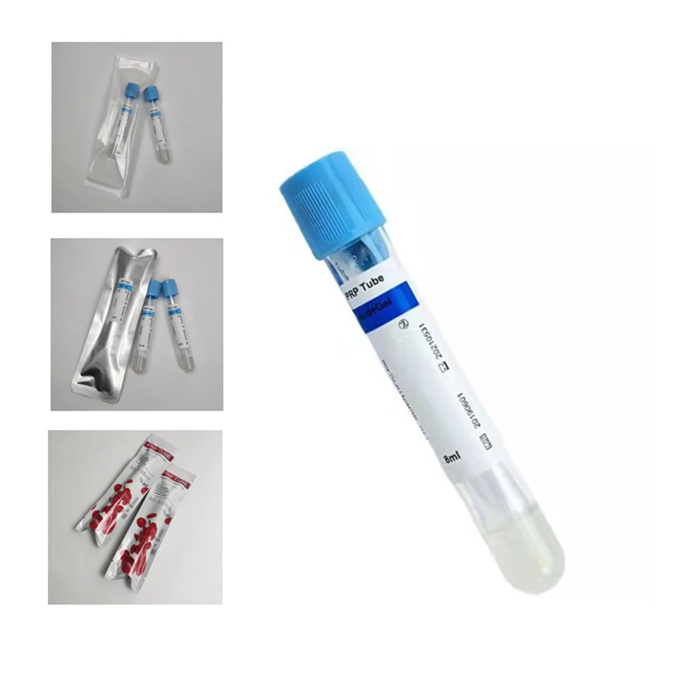 

10 мл кислотный гелевый низ, пластиковая трубка отрицательного давления, сбор плазмы тромбоцитов и измерительная трубка, красный