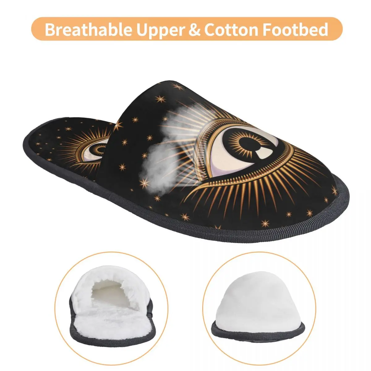 Домашние тапочки от сглаза женские удобные из пены с эффектом памяти