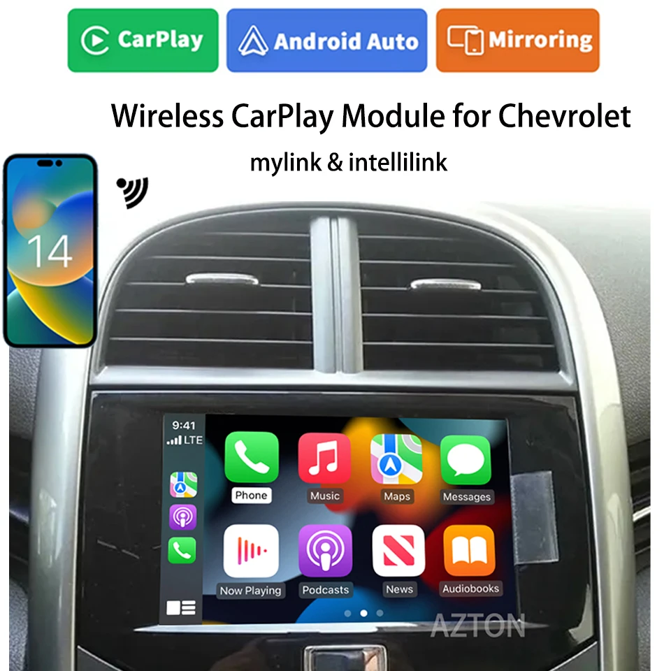

Автомобильный видео GVIF интерфейс для GM Chevrolet Cruze Malibu Orlando DVD90 DVD600 Смартфон Android GPS беспроводной модуль CarPlay