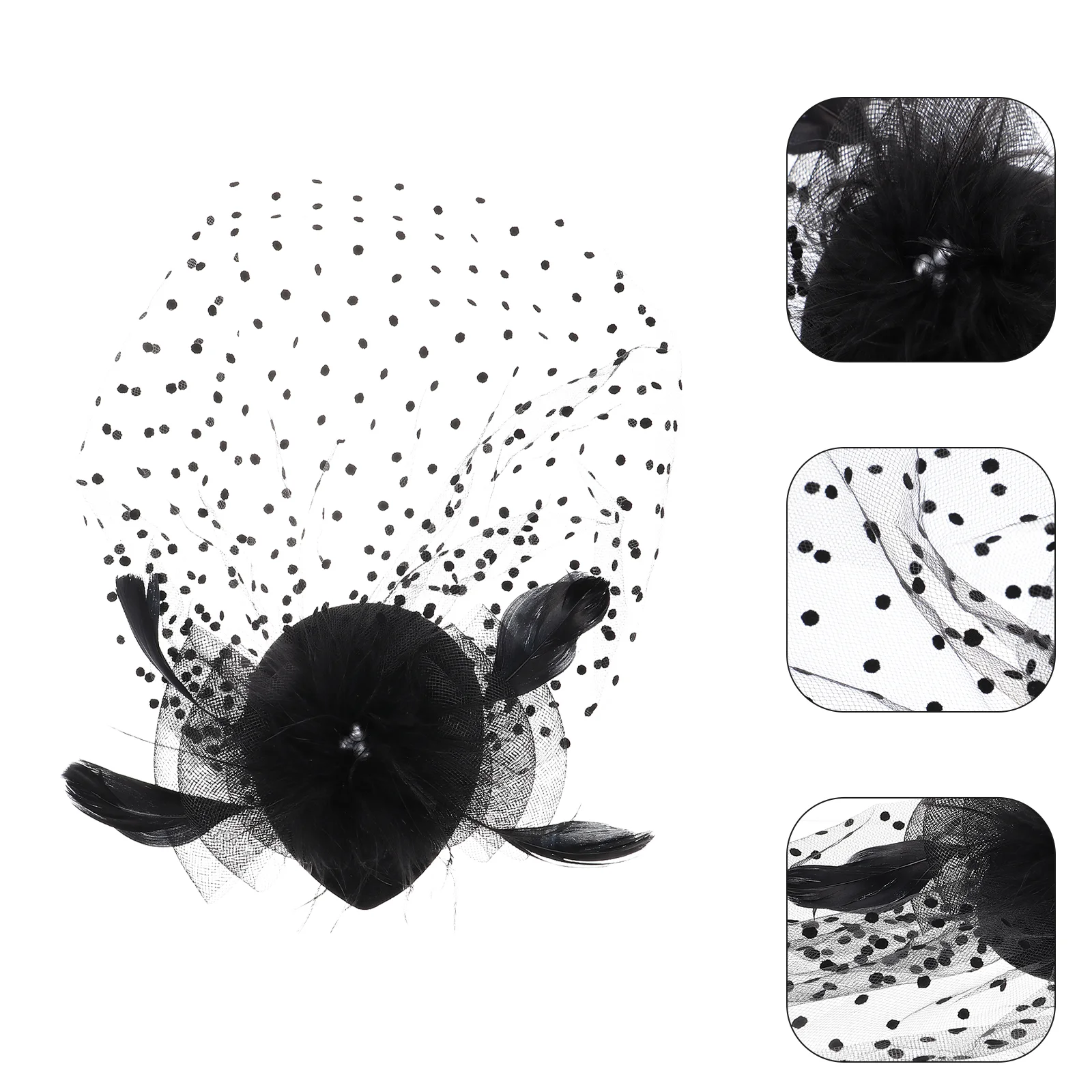 

Bride Veils Wedding Top Hat Bridal Headdress Hair Accessories Fascinators Women Tea Party Fabric Miss