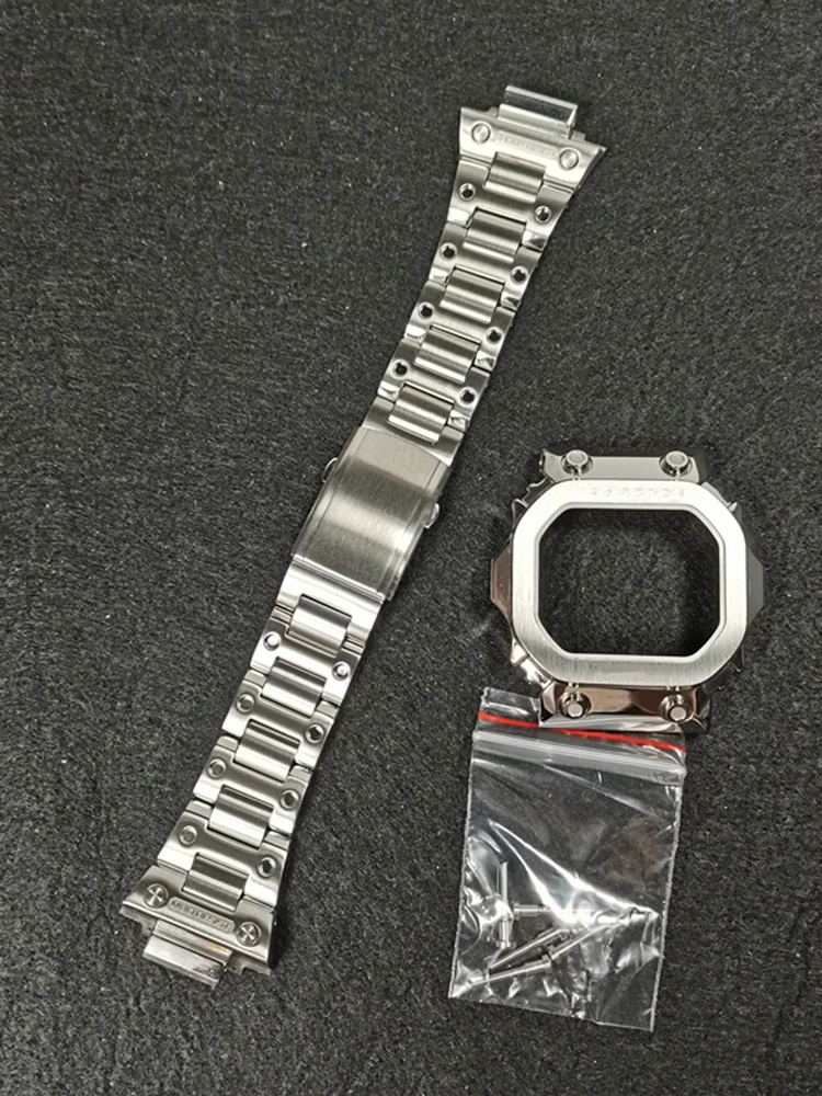 GX56  Watchbands and Bezel For GX56BB GXW-56 Metal Strap Bezel Pro Style Case Frame With Tools 316 Stainless Steel