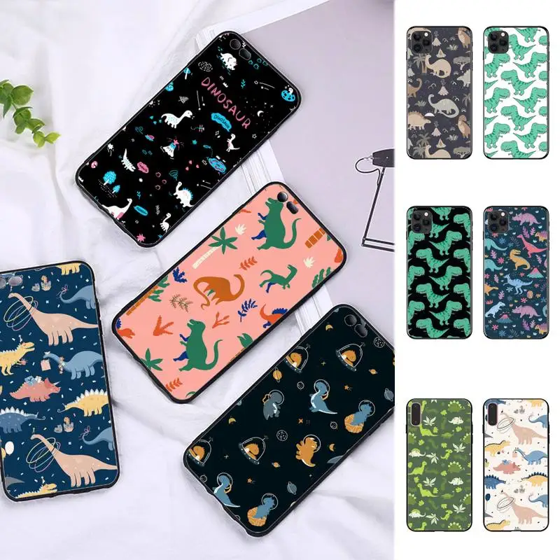 

RuiCaiCa Dinosaur Phone Case for iPhone 11 12 13 Mini Pro Max 8 7 6 6S Plus X 5 SE 2020 XR XS Funda Case