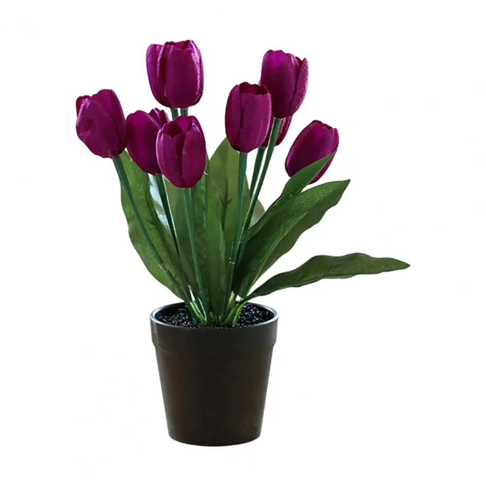 

Моделирование бонсай красивый не увядший долговечный Искусственный тюльпан бонсай в горшке для дома