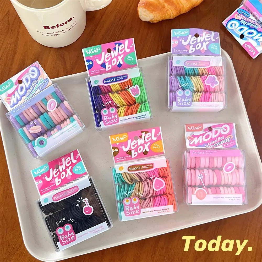 Резинки для волос девочек нейлоновые эластичные Завязки хвоста карамельных