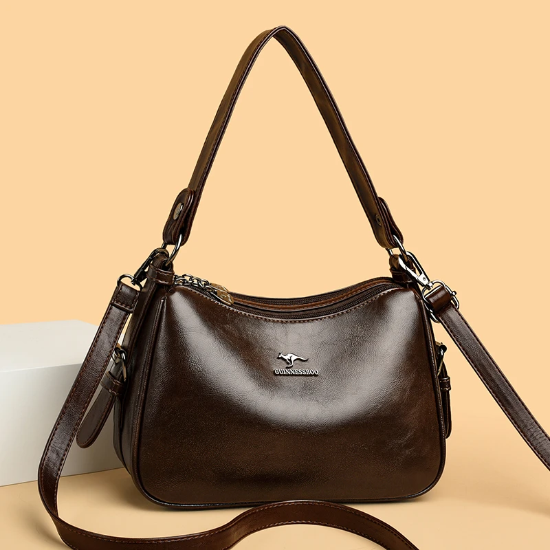 Женские сумки на плечо двухслойная сумка через большой вместимости винтажные