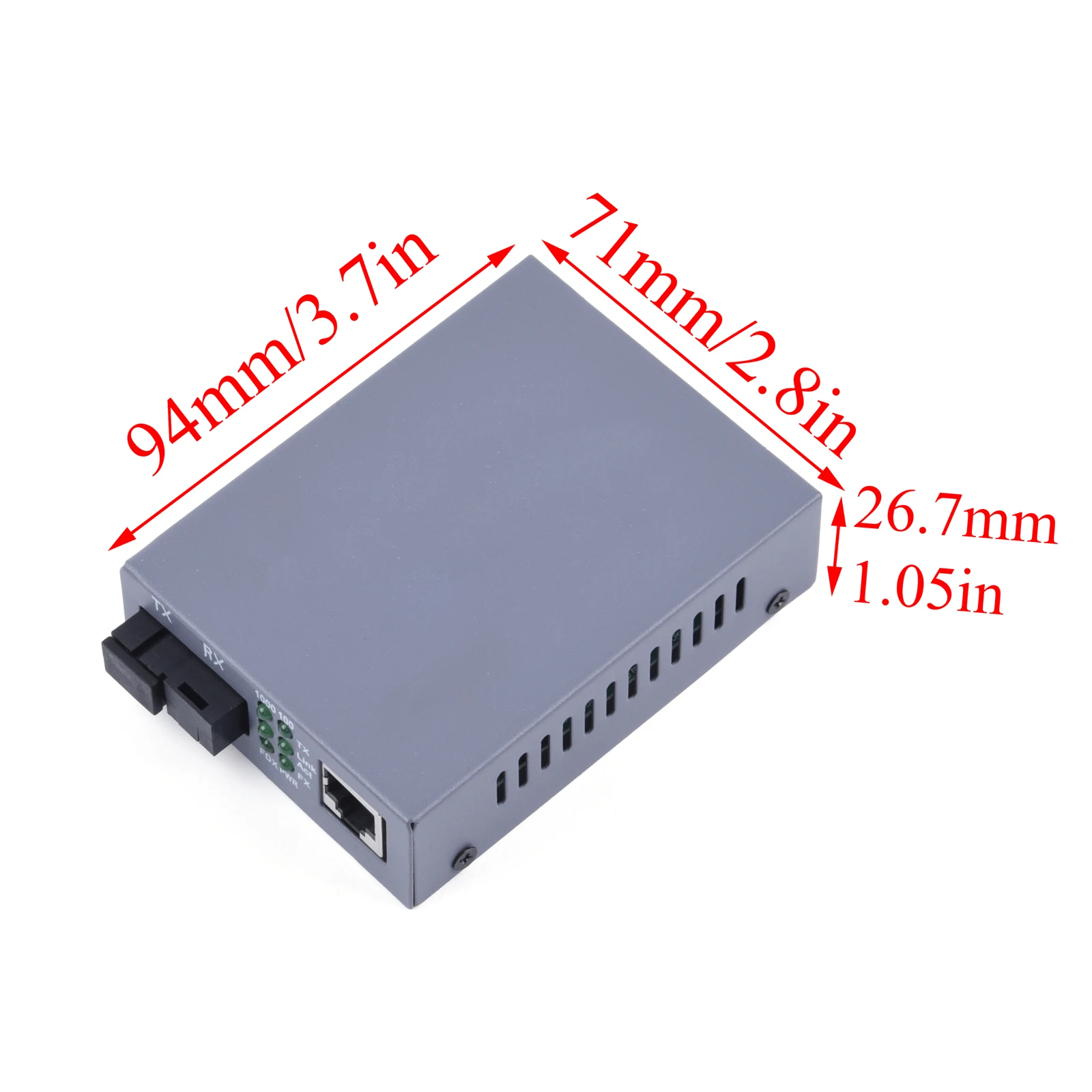 HTB-3100 Fiber Optical Media Converter to RJ45 10/100Mbps Single Mode 20Km UPC/APC SC-Port External Power Supply