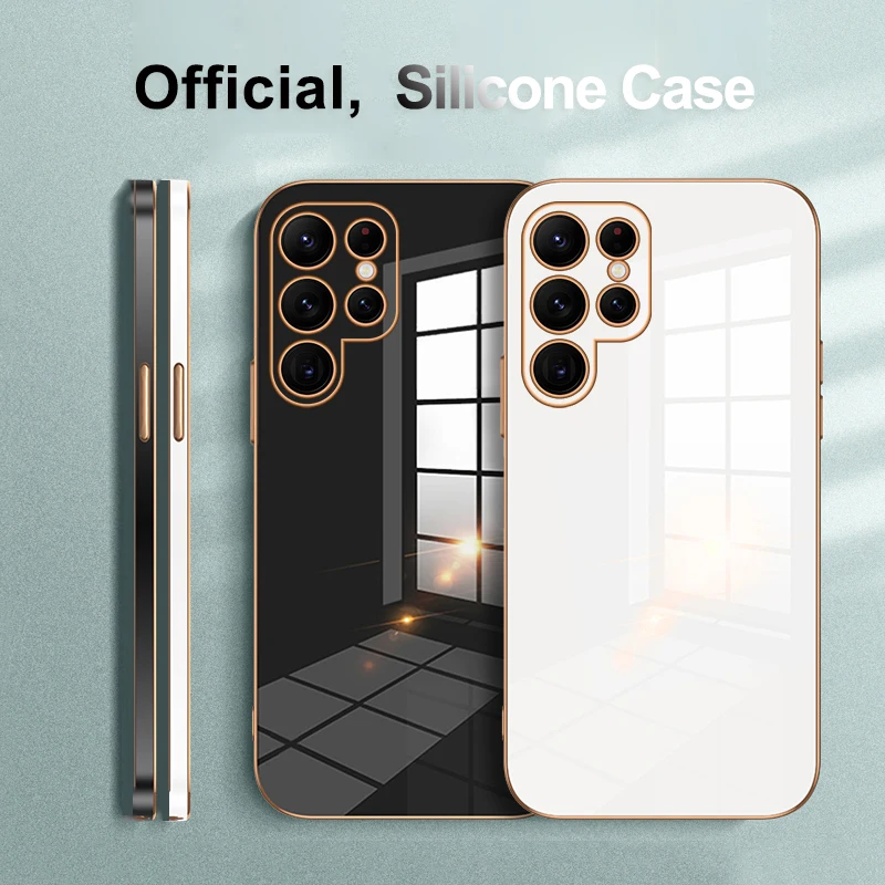 

S22 S21 Ultra S22U S22ultra Case Original Square Liquid Silicone Case For Samsung Galaxy S21 S22 Ultra Plus S22Ultra S22Plus S22