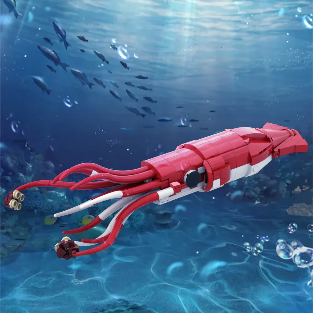 Фото Gobricks MOC гигантские кальмары Architeuthis корабль строительные блоки модель Subnauticaeds кирпичи diy Lifepods циклоп игрушка детский подарок №3