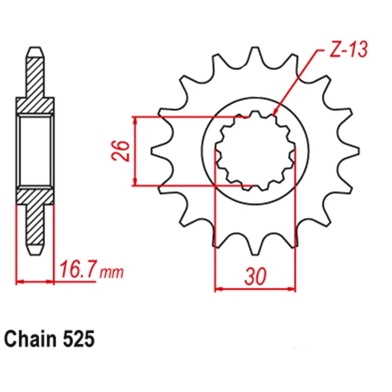 Передняя Задняя звездочка мотоцикла LOPOR 525 CNC 16T 47T для Honda XL1000V XL1000 V XL 1000 Varadero 1999-2013