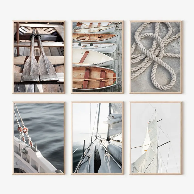 Парусник Лодка Веревка Пляжный Дом Парусная Морская Фотография Скандинавский