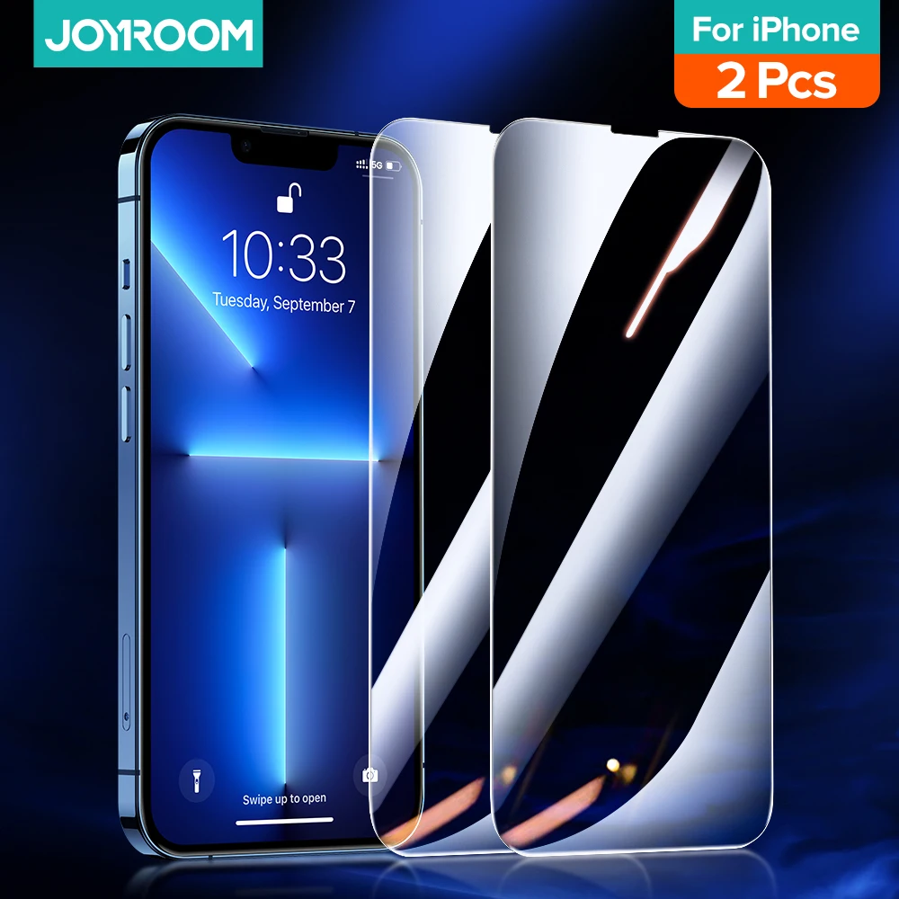 Joyroom 2PCS HD Glass for iPhone 13 12 Pro Max 11 X XR XS Max Screen Protector for iPhone 13 Pro Max  Protective Tempered Glass
