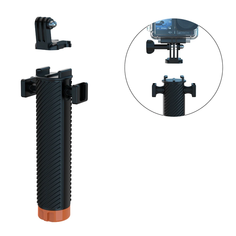 Плавающая ручка с двумя слотами для холодного башмака Gopro 12 11 10 9 Insta360 Ace Pro DJI Action 4 3
