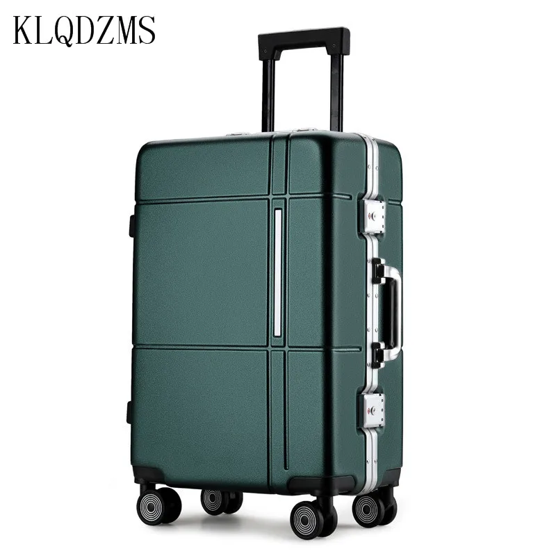 KLQDZMS New Silent Luggage Sturdy and Durable Thickened Trolley Case Multifunctional Suitcase Universal Wheel Boarding Box