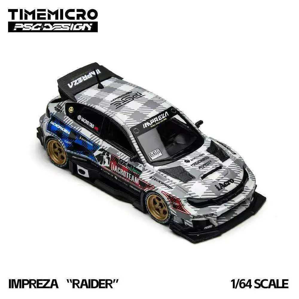 Фото Коллекционная модель автомобиля TimeMicro × PSC DESIGN 1:64 Subaru Impreza Raider IAcro Collaboration из литого металла для подарка №2