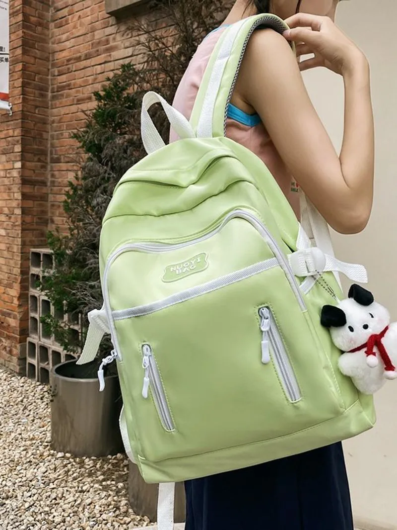 INS school bag, girls' student backpack, small, fresh and lightweight, new college letter weight reducing knapsack