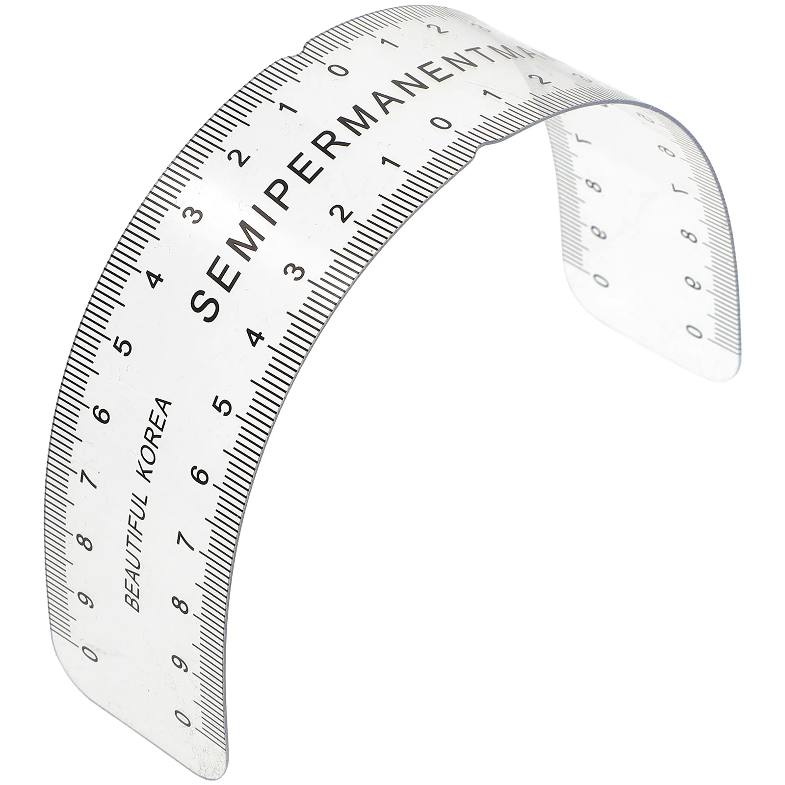 Линейка для вышивания бровей пластиковая изогнутая линейка позиционирующая