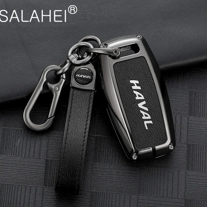 

Leather Key Cover Zinc Alloy Car Key Case Protector For Haval H6 2015 C50 H7 H4 H9 F5 F7 H2S H6 Coupe H1 H2 Styling Accessories