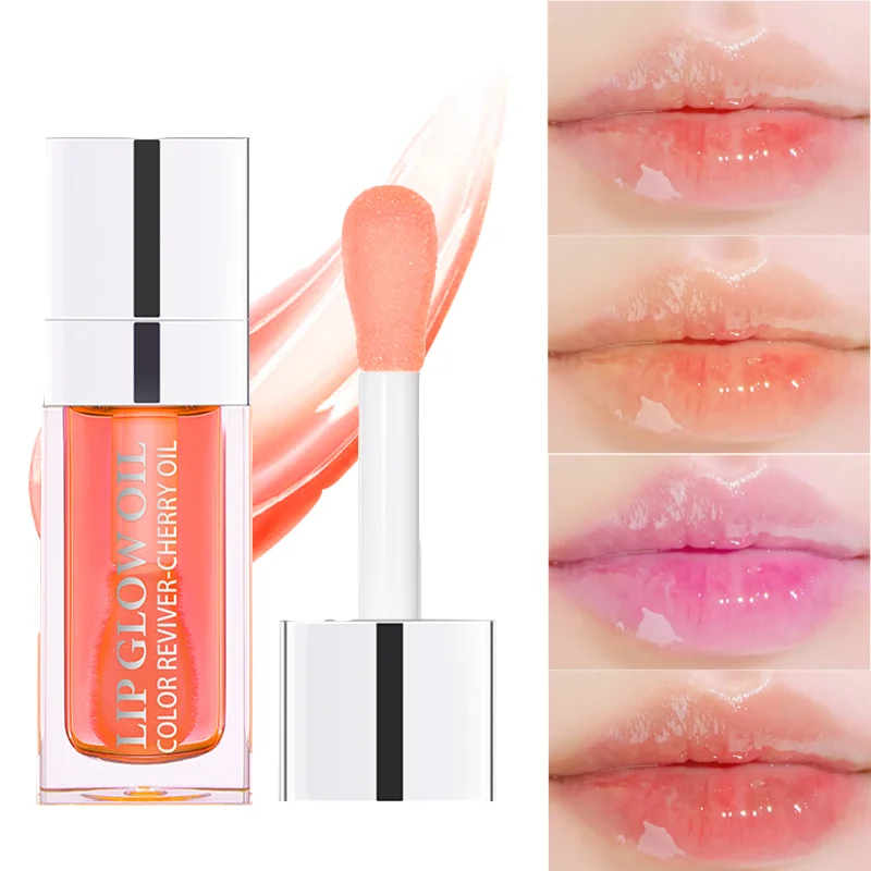 

Crystal Plumping Lip Oil 5 Colors Moisturizing Sexy Jelly Clear Lip Gloss Water Light Hydrating Polished Lip Plumper Lips Makeup