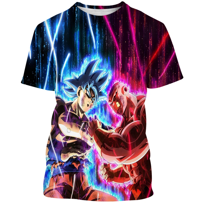 

Новая модная футболка Dragon-Ball Z, летняя футболка с коротким рукавом и круглым вырезом, футболка Goku Vegeta для маленьких мальчиков, детские повсед...