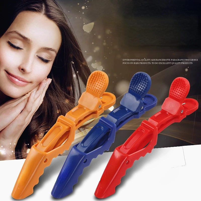 

6pcs/lot Plastic Professional Hairdressing Clip Clamps Barber Salon Alligator Clips Women Hair Styling Hair Accessories Hairpins