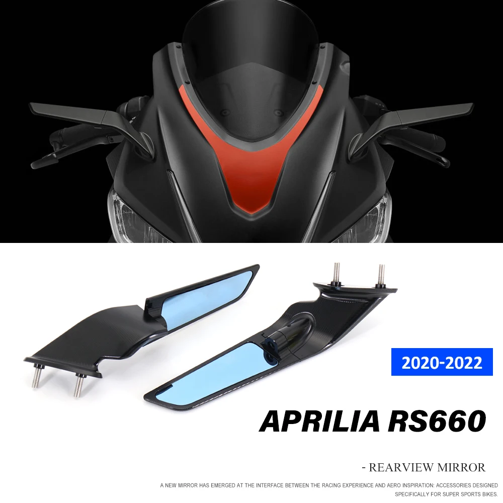 

Мотоциклетные зеркала 2020-2022, регулируемое вращающееся на 360 ° зеркало заднего вида для Aprilia RS660 RS 660 RSV4 RR 2017 2021