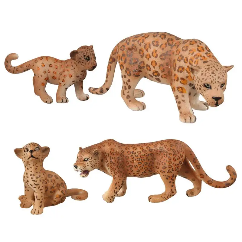 

Realistic Leopard Model Realistic Leopard Family Model Ornament Wildlife Animal Figures Simulation Leopards Toy Suitable For