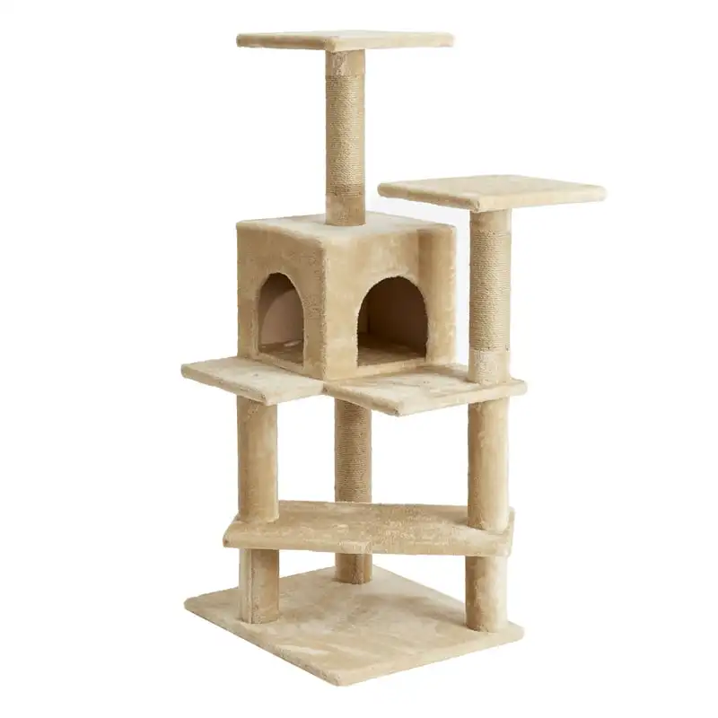 

50.8-inch Cat Tree, Tower, Condo, Scratching Post & Playground
