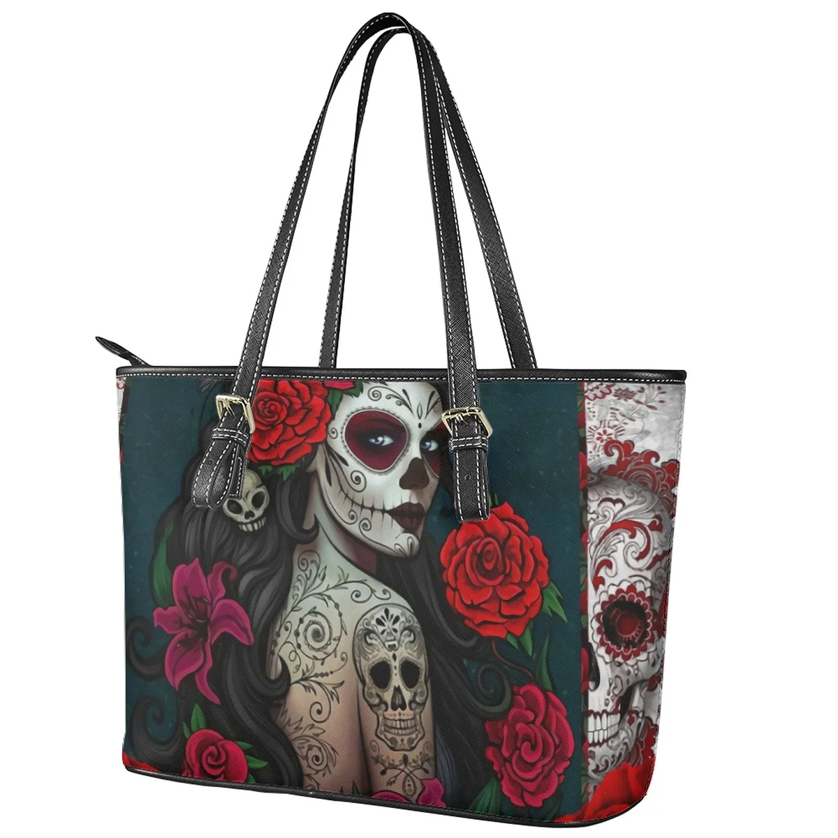 Sugar Skull Girls Women Handbags Gothic Style Fashion Tote Bags for Female Shoulder Large Capacity Casual Luxury Bags Woman 2023