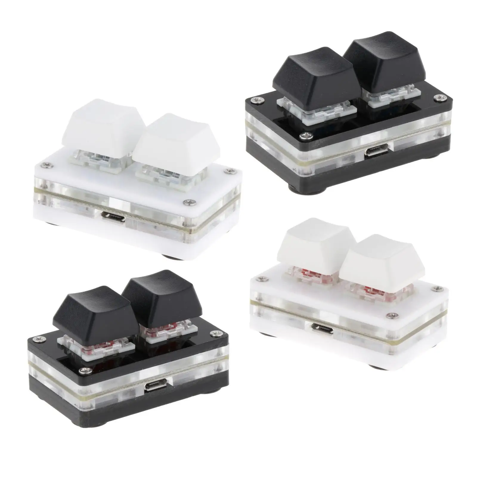 

2-Key Game Keyboards Hot Swap Keys RGB Backlit for Programming Keyboard