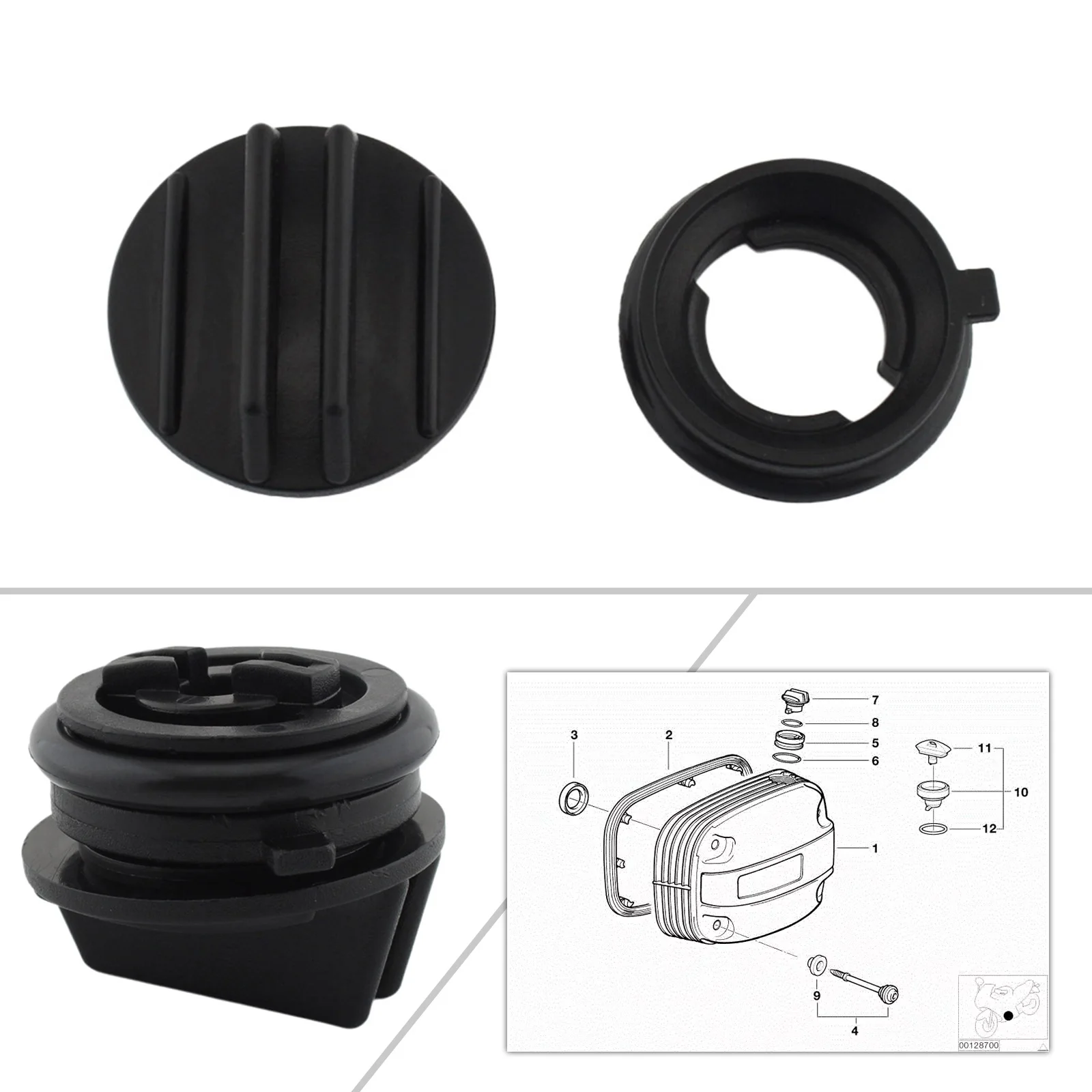 

Крышка масляного бака и уплотнительное кольцо для BMW R1150RT R1150GS R850R R1100GS R1150 A61 Черный