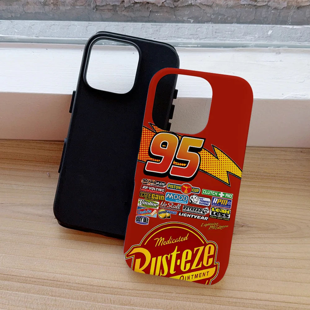 Чехол для телефона Cars Lightning McQueen 95 iPhone 16 15 14 13 12 11 Pro Max Plus магнитная двухслойная