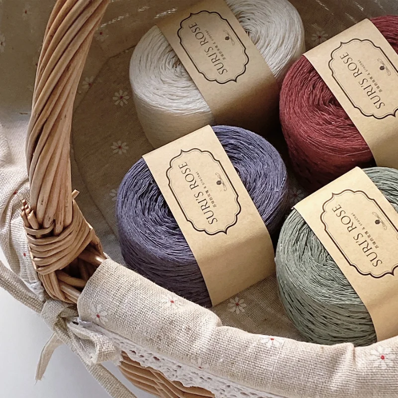 

Mori Series Pure Cotton 8-ply Yarn Weaving Rose Thread Handmade DIY Blanket Crochet Material Bag 100g Coarse Cotton Hemp Thread