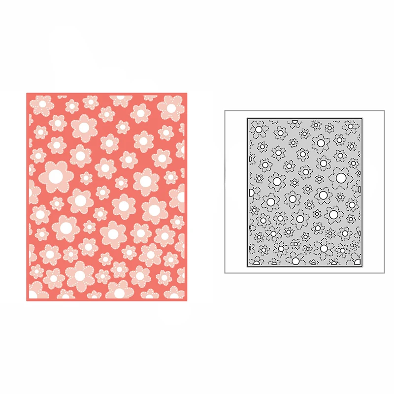 

New 2022 Small Flowers and Rectangles Metal Cutting Dies For DIY Scrapbooking Card Making Embossing Craft Decorative No Stamps