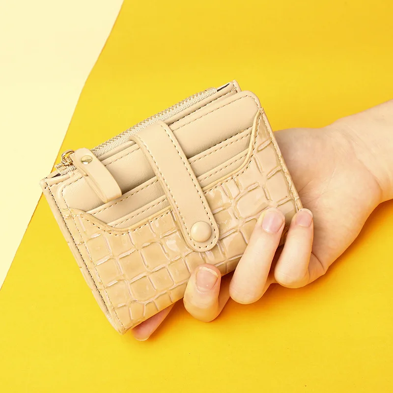 Luxury Women Holder Short Wallet Mini Women's PU Letter Multi-Card Card Holder Small Multi-functional Clutch Bag