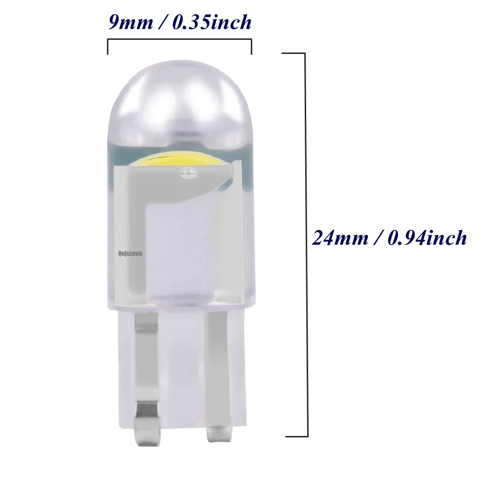 

10PCS T10 W5W WY5W 168 501 COB LED Car Wedge Parking Light Side Door Bulb Instrument Lamp Auto License Plate Lights
