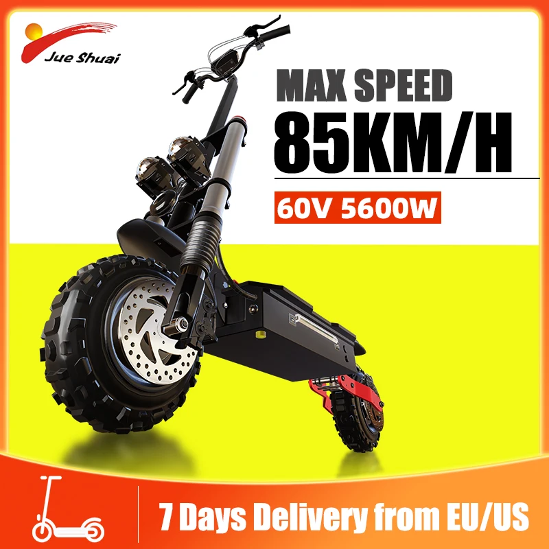 

60V 5600W Dual Motor Electric Scooter with Seat 80KM/H Max Speed Electric Scooters Adults Hydraulic Brake Europe Stock E Scooter