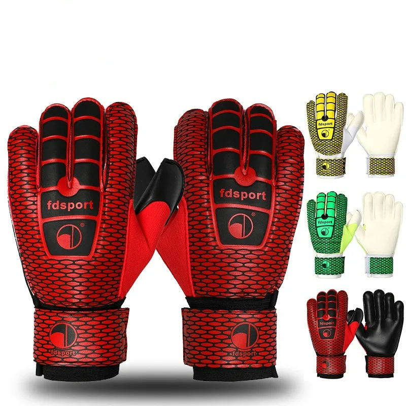 

Newest Men's Soccer Goalkeeper Gloves Professional Latex Soccer Goalie Training Gloves Football Protective Keepers Gloves Kids