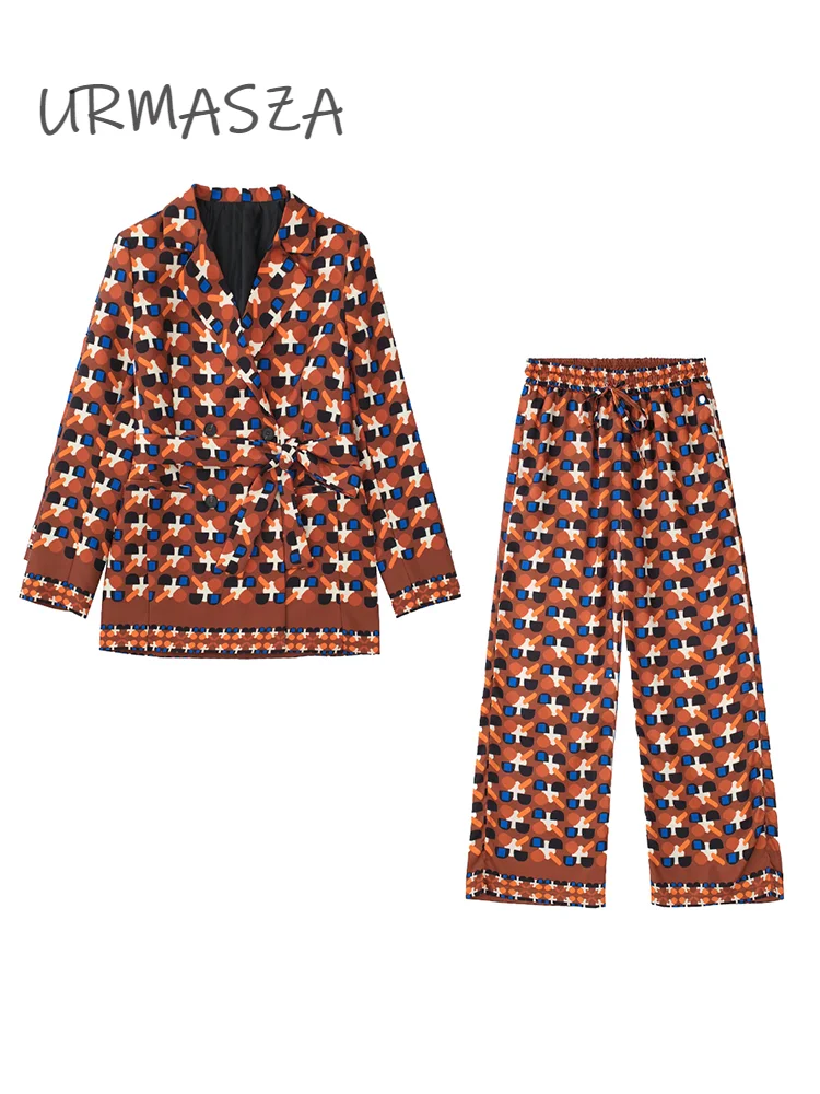 

Женский пиджак с карманами, повседневный винтажный пиджак с длинным рукавом и принтом, верхняя одежда, лето 2022