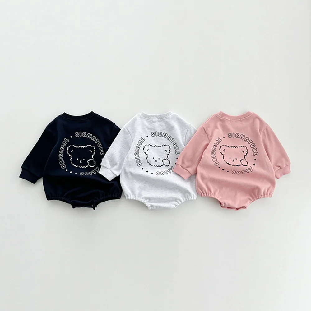 

MILANCEL 2023 Autumn New Ins Style One Piece For Baby Girls And Boys Printing Long Sleeve Bodysuit