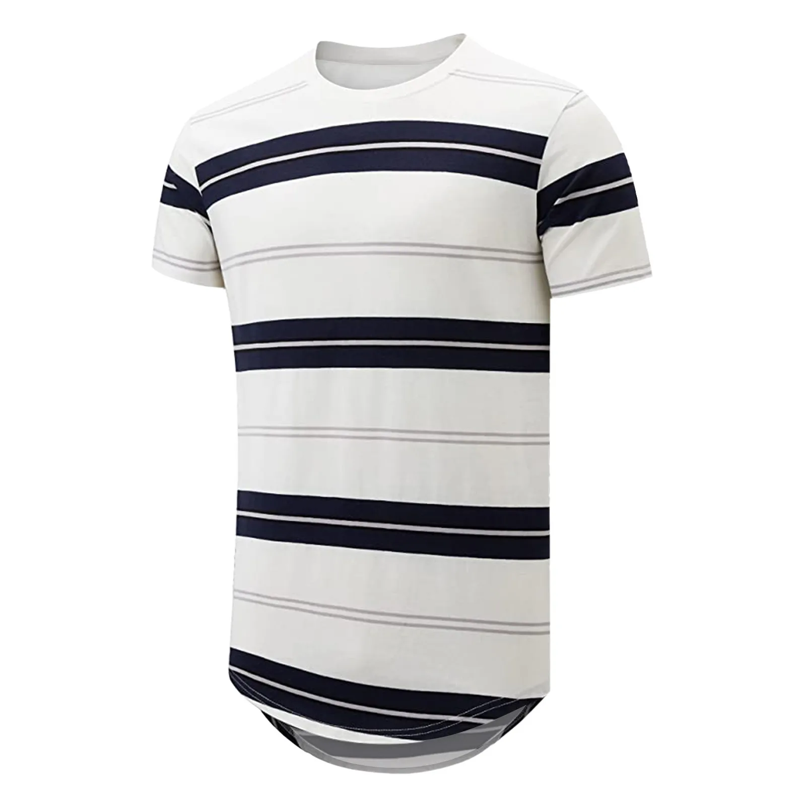 

Футболка мужская с длинным рукавом и круглым вырезом, Повседневная рубашка с коротким рукавом, модный топ с цифровым 3D-принтом, Layering, на лето