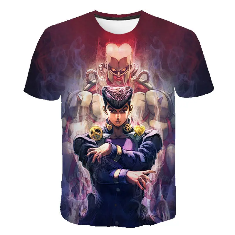 

Summer Men Women Kujo Jotaro 3D Print Anime JoJo Bizarre Adventure T Shirt Men Women Children Short Sleeve Tops Cool Tees
