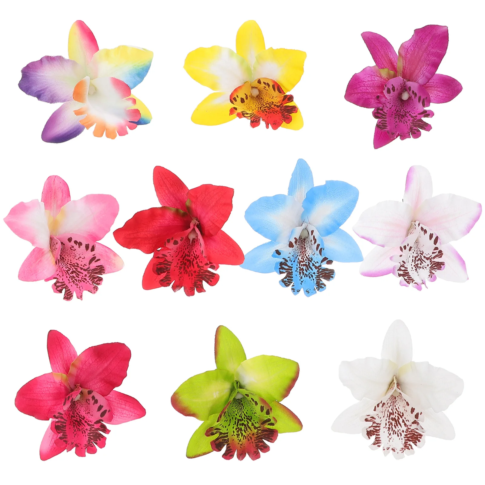 

10 Pcs Wedding Tiara Orchid Hairpin Flower Clips Barrettes Bride Headdress Accessories Headpiece Zinc Alloy Bridesmaid