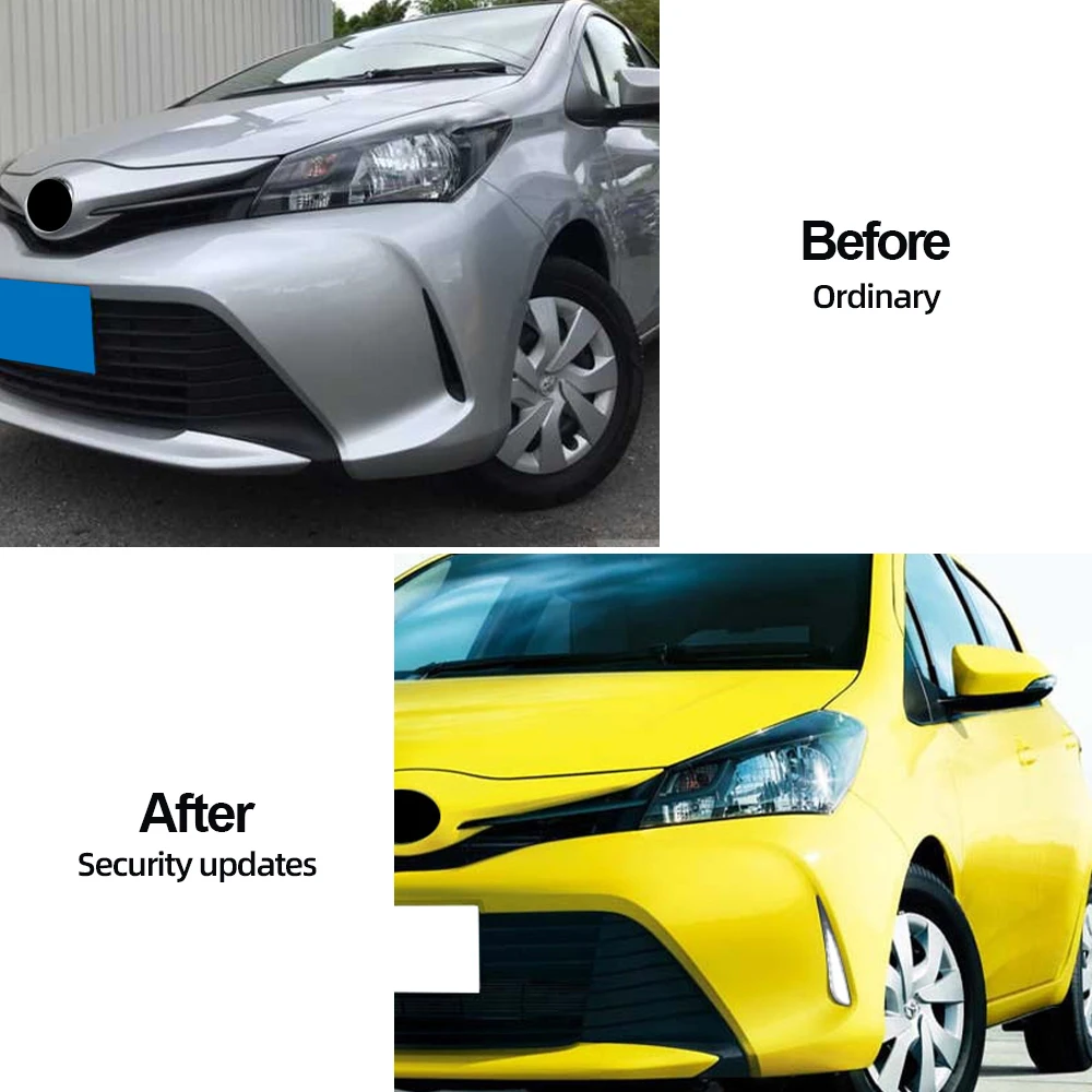 Для Toyota Vitz 2016 2017 Φ автомобильный дневной рабочий телефон Белый DRL с желтым