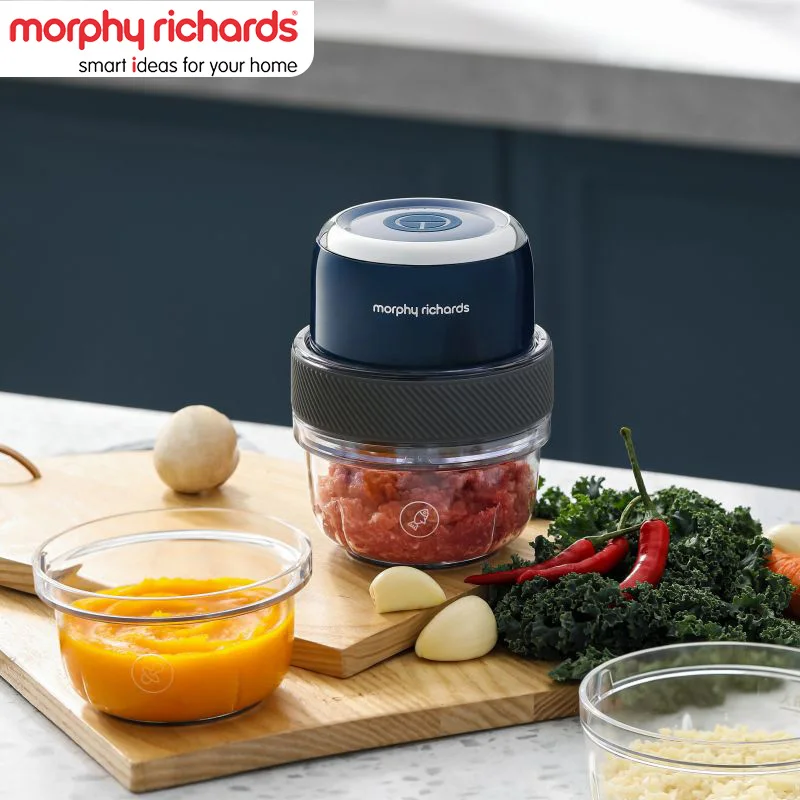 MORPHY RICHARDS MR9403 Meat Grinder 2000mAh Rechargeable Battery Mini Vegetable Seasoning Stuffing Electric Chopper 3 Bowls