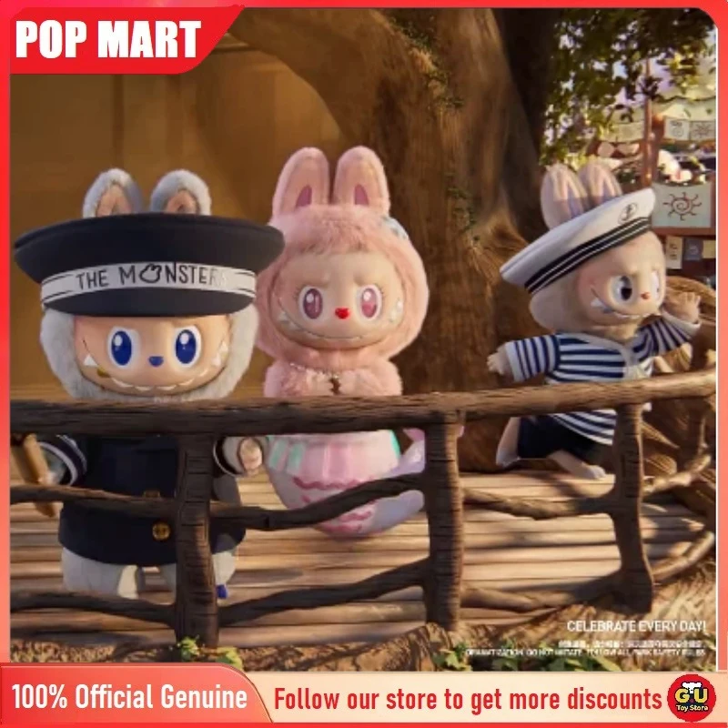 Фото POP MART Серия Flying LABUBU: Виниловые плюшевые куклы Labubu Капитан, Моряк, Русалка, Коллекционные подвесные карточки, Подарок на день рождения для девочек, Игрушки №5