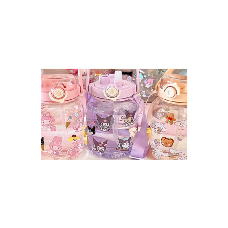 

Anime Kawaii Sanrioed Kuromi Cinnamorol My Melody Drinking Water Bottle Sippy Cup Student Kids Girl Birthday Holiday Gift