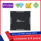 X96max Plus IPTV приставка Android 8. 0 4G64GB32GB S905X3 BT 9,0 двухдиапазонный Wifi 8K X96 MAX Plus Smart IPTV приставка Франция Бесплатная доставка