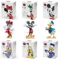 disney mgl mickey mouse crystal art toy designer toy doll splicing crystal blocks anime action figure collect blind box ornament