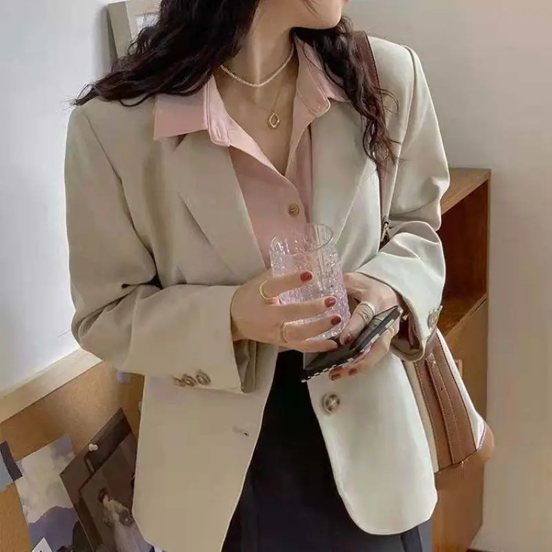 Women's Clothing Commuting Small Suit Jacket 2023 Spring Autumn Korean Fashion Casual Short Professional Suits Blazers